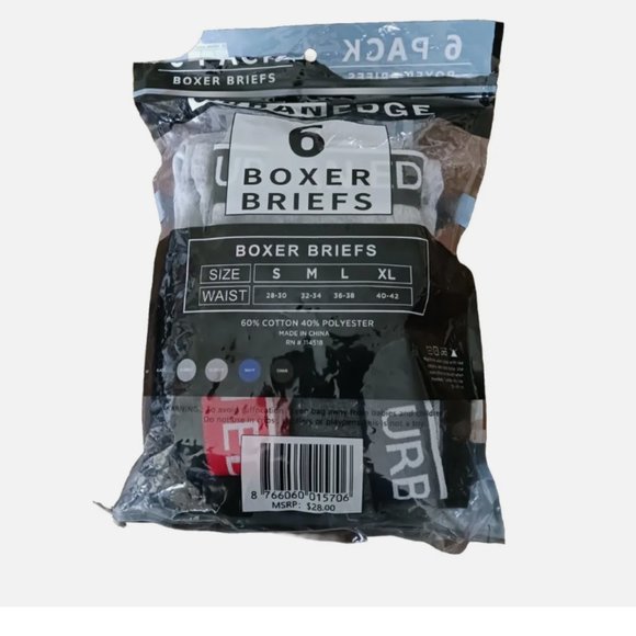 Urban Edge Boys Size Small 8/10 Multi-Color 6 Pack Breathable Boxer Briefs - Picture 6 of 10